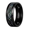 Truly Alpha Mens Rings - Celtic Dragon Wedding Band | 8mm Mens Titanium Wedding Bands | Beveled Edges Men's Rings | Polished Titanium Rings For Men | Mens Wedding Band | Carbon Fiber Rings For Men view 1