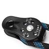 JEOZBM Climbing Pulley, 26KN Climbing Bearing Pulley, Aluminium Alloy Heavy Duty Single Rope Pulley Block for 12mm Rope Climbing(Black) view 3