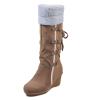 Fur Boots For Women Knee High Womens Snow Boots Winter Warm Ankle Booties Slip On Outdoor Fur Lined Comfortable Fashion Casual Walking Shoes for Women view 1
