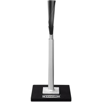 WEEPALM Batting Tee for Baseball/Softball, Premium Hitting Tee with Handrolled Rubber Top,Aluminum Stem,Metal Base,Easy Setup Baseball Tee Height Adjustable 24-46 inch for Kids and Adults