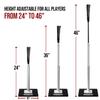 WEEPALM Batting Tee for Baseball/Softball, Premium Hitting Tee with Handrolled Rubber Top,Aluminum Stem,Metal Base,Easy Setup Baseball Tee Height Adjustable 24-46 inch for Kids and Adults view 2