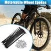 X AUTOHAUX 36pcs 14G J Bend Bicycle Steel Spokes 136mm 5.35" Cycle Spokes with Brass Nipples for Mountain Bike MTB view 2