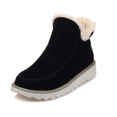 Winter Boots For Women Fashion Wide Calf Womens Warm Fur Lined Winter Snow Ankle Boots Outdoor Short Booties Fashion Comfortable Slip On Walking Shoes for Women