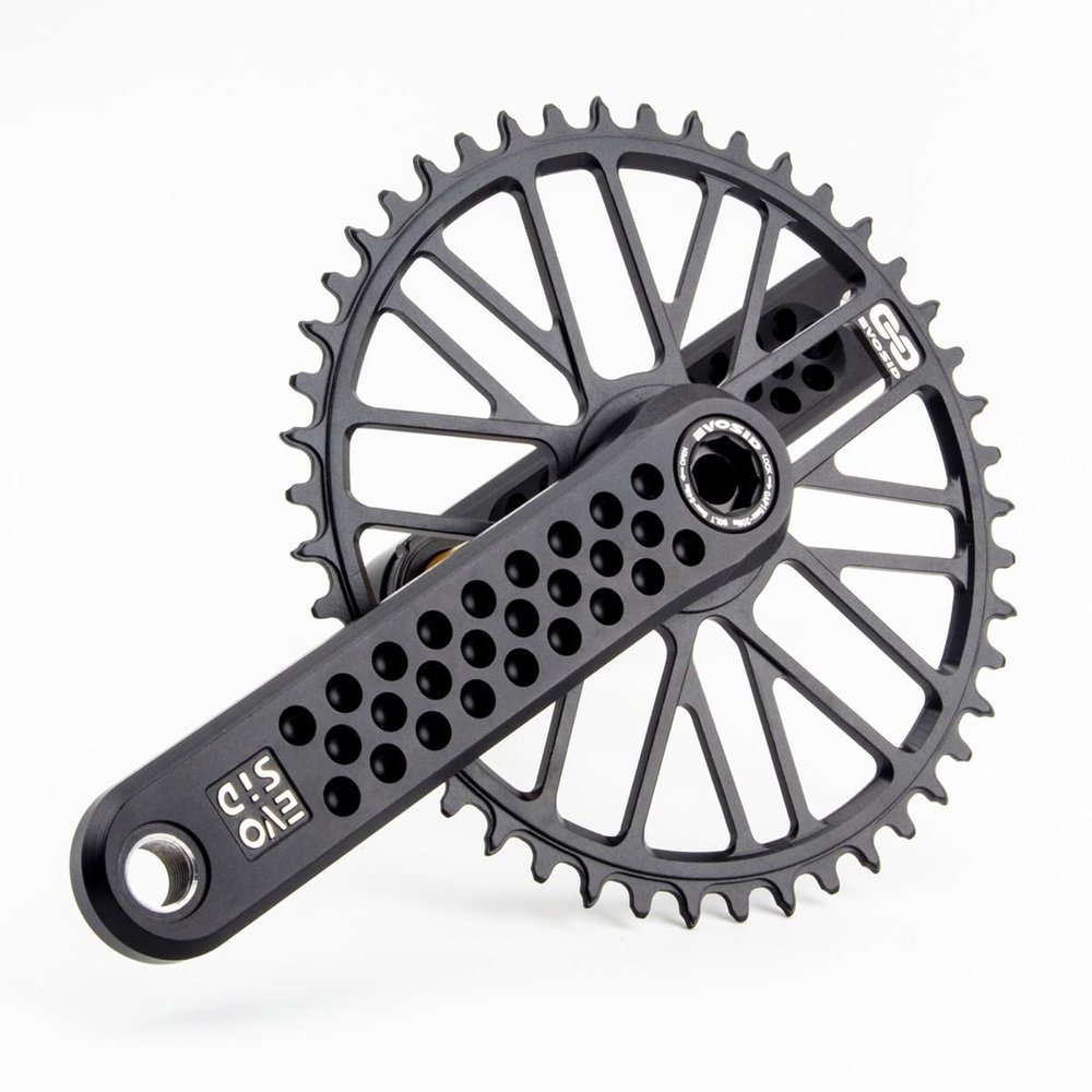 LSRRYD Bike Crankset 160mm 165mm 170mm 175mm Road Bicycle Sprocket 40T 42T 44T 46T 48T Aluminum Alloy Crank Arm Set for 8/9/10/11/12 Speed(48T,175mm)