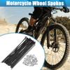 X AUTOHAUX 36pcs 14G J Bend Bicycle Steel Spokes 144mm 5.67" Cycle Spokes with Brass Nipples for Mountain Bike MTB view 2