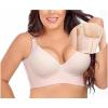 NEOXOL Women Deep Cup Bra Hide Back Fat Bra, Full Back Coverage Push Up Sports Bra with Comfort Pushup Bra (Beige,44E) view 1
