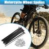 X AUTOHAUX 36pcs 14G J Bend Bicycle Steel Spokes 125mm 4.92" Cycle Spokes with Brass Nipples Steel Spokes for Mountain Bike MTB view 2