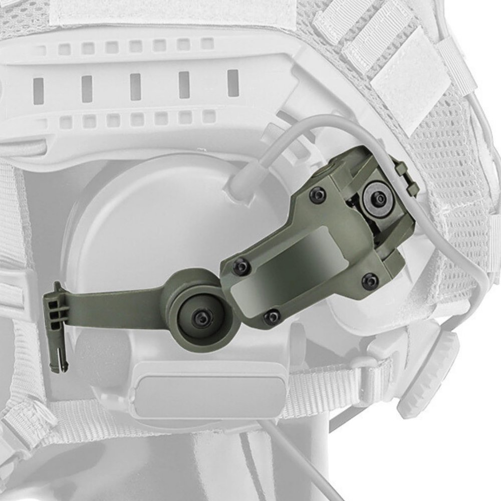 Free-Angle Tactical Headset Rail Mount Compatible with Peltor Comtac Headset Adapter On Team Wendy EXFIL/Flux M-Lok/Ops-Core Fast Arc Rail Adapter, Airsoft Helmet Accessory for Comtac ,,,,(OD)