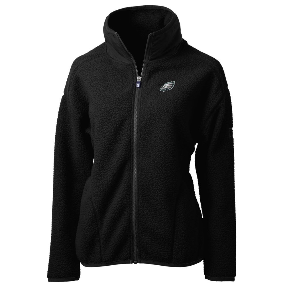 Cutter & Buck Women's Black Philadelphia Eagles Cascade Eco Sherpa Fleece Full-Zip Jacket