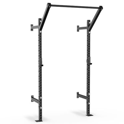 Synergee 2200 Series Wall Mounted 89" by 18 Tall Squat Rack with J-Cups & Adjustable Pull Up Bar. Exercise Stand with 750lb Capacity. Power Cage.