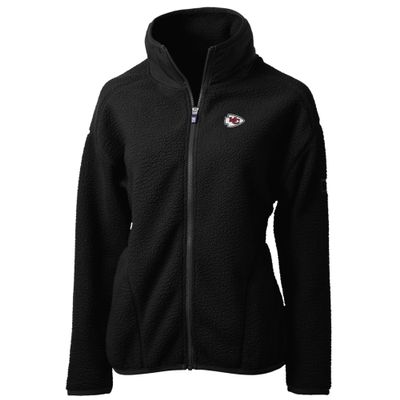 Cutter & Buck Women's Black Kansas City Chiefs Cascade Eco Sherpa Fleece Full-Zip Jacket