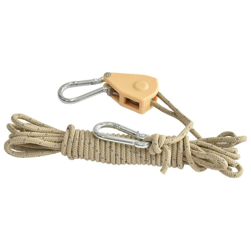 Tent Rope Lock Pulley Adjuster Fixed Buckle Rope Adjustable Ratchet Pulley Wind Stopper Tie Downs Rope Hanger Camping (Color : Small 4mm)