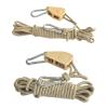 Tent Rope Lock Pulley Adjuster Fixed Buckle Rope Adjustable Ratchet Pulley Wind Stopper Tie Downs Rope Hanger Camping (Color : Small 4mm) view 2