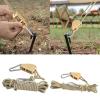 Tent Rope Lock Pulley Adjuster Fixed Buckle Rope Adjustable Ratchet Pulley Wind Stopper Tie Downs Rope Hanger Camping (Color : Small 4mm) view 3