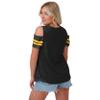 FOCO Pittsburgh Steelers NFL Womens Cold Shoulder T-Shirt - Small view 2