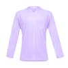 Mens Shirts, Playeras Y Camisetas para Hombres Long Sleeve Cotton Shirts for Men T Shirt Men's Casual Solid Color V-Neck Gentleman's Business T Shirt with Pockets Hombre (L, Light Purple) view 2