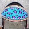 HILASON Western Horse Leather Headstall Set Turquoise Cheetah view 2