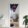 Basketball Court Door Curtains for Doorways, Sports Arena Team Ball Stadium Blackout Curtain for Kids Bedroom Closet, Grommet Thermal Insulated Privacy Door Drapes for Room Divider, 52"W x 80"L view 2