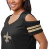 FOCO New Orleans Saints NFL Womens Cold Shoulder T-Shirt - X-Large view 3
