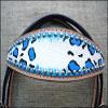 HILASON Western Horse Leather Headstall Set Turquoise Leopard view 2
