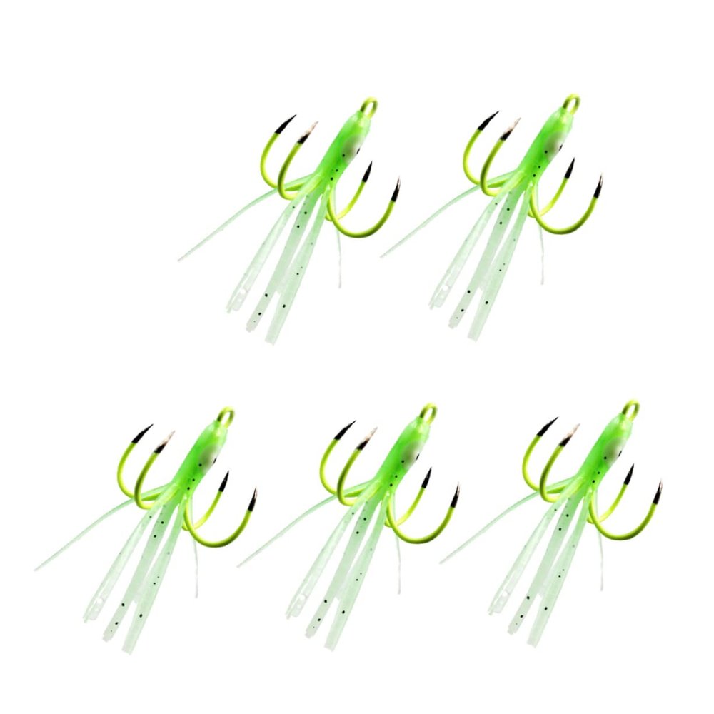 BIUDECO 5pcs Fishing Hooks Octopus Bait for Enhanced Catching Non-deformable Design for Fishing Enthusiasts for