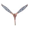 HILASON Western Horse Leather Breast Collar White Leopard | for Horses