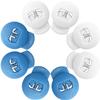 Jomeya Glove Locks, Lace Locks for Baseball Glove 8 Pack, No More Knots Required, Universal Fit for Baseball and Softball Gloves (Sky Blue-White)
