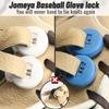 Jomeya Glove Locks, Lace Locks for Baseball Glove 8 Pack, No More Knots Required, Universal Fit for Baseball and Softball Gloves (Sky Blue-White) view 2