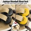 Glove Locks, Lace Locks for Baseball Glove 8 Pack, No More Knots Required, Universal Fit for Baseball and Softball Gloves (Black-Yellow) view 2