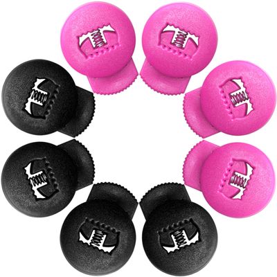 Glove Locks, Lace Locks for Baseball Glove 8 Pack, No More Knots Required, Universal Fit for Baseball and Softball Gloves (Black-Pink)