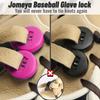Glove Locks, Lace Locks for Baseball Glove 8 Pack, No More Knots Required, Universal Fit for Baseball and Softball Gloves (Black-Pink) view 2