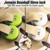 Glove Locks, Lace Locks for Baseball Glove 8 Pack, No More Knots Required, Universal Fit for Baseball and Softball Gloves (Neon Green-White) view 2