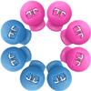 Jomeya Glove Locks, Lace Locks for Baseball Glove 8 Pack, No More Knots Required, Universal Fit for Baseball and Softball Gloves (Pink-Sky Blue) view 1