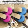 Jomeya Glove Locks, Lace Locks for Baseball Glove 8 Pack, No More Knots Required, Universal Fit for Baseball and Softball Gloves (Pink-Sky Blue) view 2