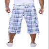 X RAY Men's Belted Long Cargo Shorts for Men, Below Knee Length Mens Cargo Shorts, 3/4 Pants (Big and Tall Shorts for Men), Plaid Blue/White, 54 view 2