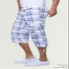 X RAY Men's Belted Long Cargo Shorts for Men, Below Knee Length Mens Cargo Shorts, 3/4 Pants (Big and Tall Shorts for Men), Plaid Blue/White, 54 view 3