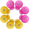 Jomeya Glove Locks, Lace Locks for Baseball Glove 8 Pack, No More Knots Required, Universal Fit for Baseball and Softball Gloves (Pink-Yellow) view 1