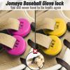 Jomeya Glove Locks, Lace Locks for Baseball Glove 8 Pack, No More Knots Required, Universal Fit for Baseball and Softball Gloves (Pink-Yellow) view 2