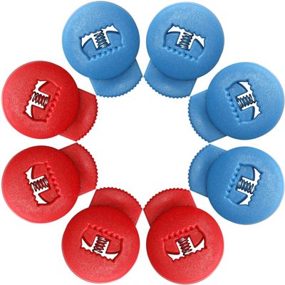 Glove Locks, Lace Locks for Baseball Glove 8 Pack, No More Knots Required, Universal Fit for Baseball and Softball Gloves (Sky Blue-Red)