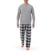 IZOD Men's Jersey Henley and Flannel Pant Set, Grey Heather, XX-Large view 1