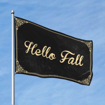 Bedroom Door Decor Hello Fall Flag Boys Room Decor Teenager Funny Flags For Room Guys (Size : 60X90CM)