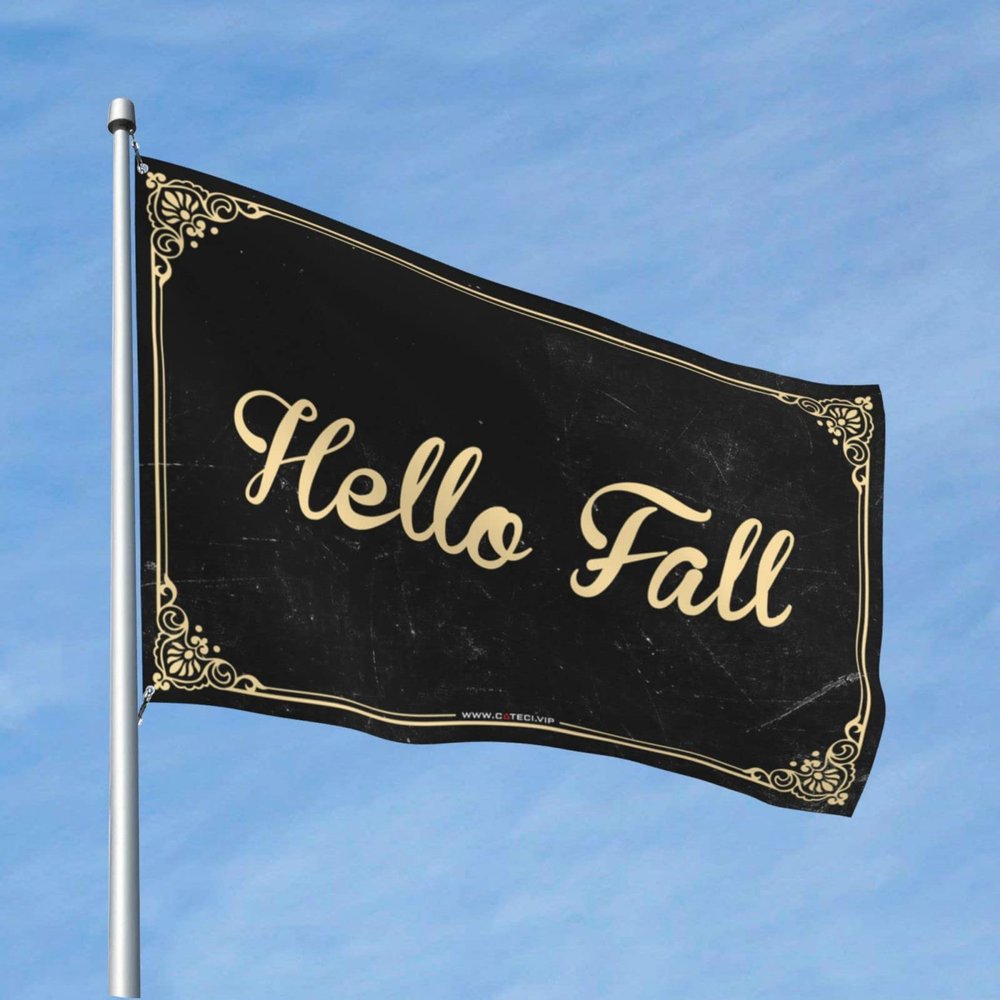 Bedroom Door Decor Hello Fall Flag Boys Room Decor Teenager Funny Flags For Room Guys (Size : 60X90CM)