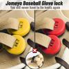 Jomeya Glove Locks, Lace Locks for Baseball Glove 8 Pack, No More Knots Required, Universal Fit for Baseball and Softball Gloves (Red-Yellow) view 2