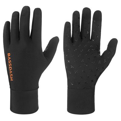 BASSDASH Mens Camo Hunting Gloves UPF 50+ Lightweight Touchscreen Gloves for Warm Weather Fishing Hiking Outdoor Activities