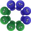 Jomeya Glove Locks, Lace Locks for Baseball Glove 8 Pack, No More Knots Required, Universal Fit for Baseball and Softball Gloves (Navy Blue-Green)