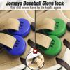 Jomeya Glove Locks, Lace Locks for Baseball Glove 8 Pack, No More Knots Required, Universal Fit for Baseball and Softball Gloves (Navy Blue-Green) view 2