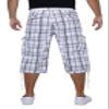 X RAY Men's Belted Long Cargo Shorts for Men, Below Knee Length Mens Cargo Shorts, 3/4 Pants (Big and Tall Shorts for Men), Plaid White, 42 view 2