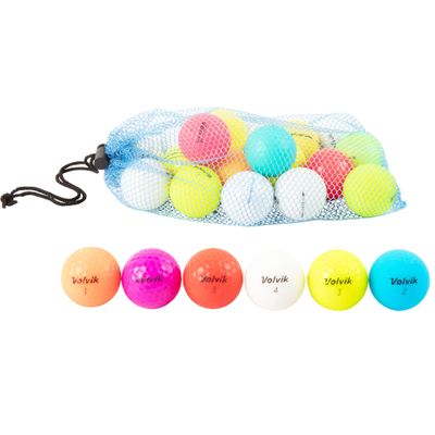 Clean Green Recycled Golf Balls Mix - 48 Used Volvik Balls Including Vivid, Vivid XT & Matte - For Men & Women
