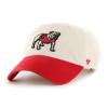 47 Georgia Bulldogs Hat Mens Womens Sidestep Clean Up Adjustable Cap, Bone White/Red view 1
