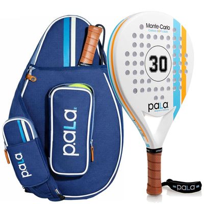 P.ala Padel Racket Set with Bag  Carbon Fiber Padel Racket for Beginner to Intermediate Players, Lightweight 2 lb, 4-Inch Grip, Complete Starter Kit